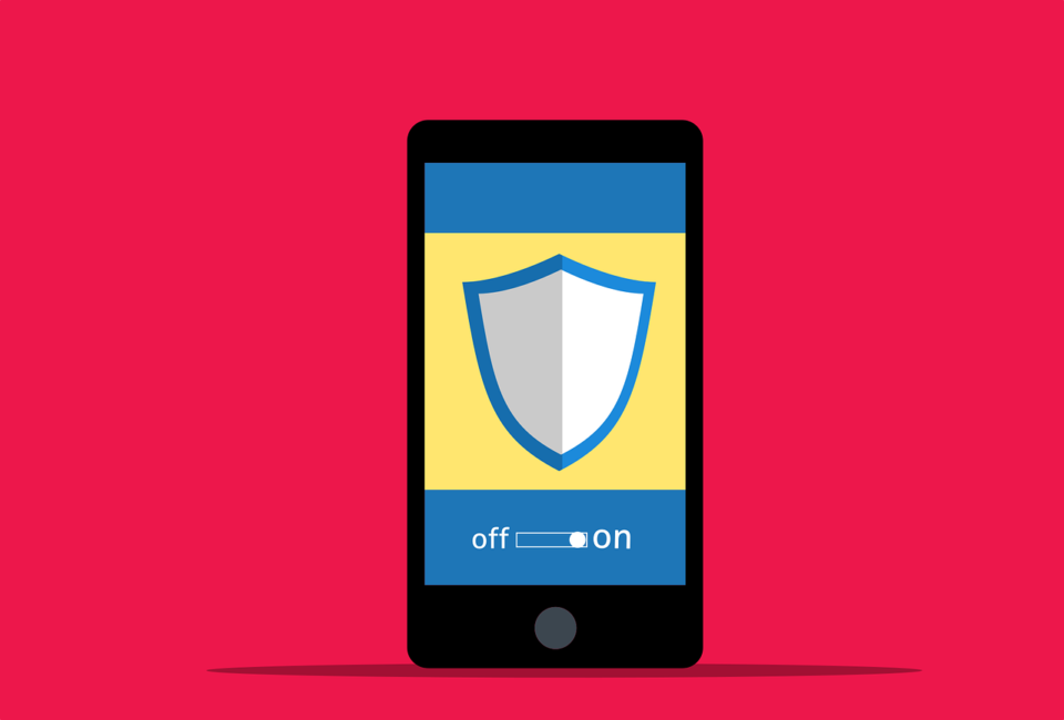 Free cyber security phone login vector